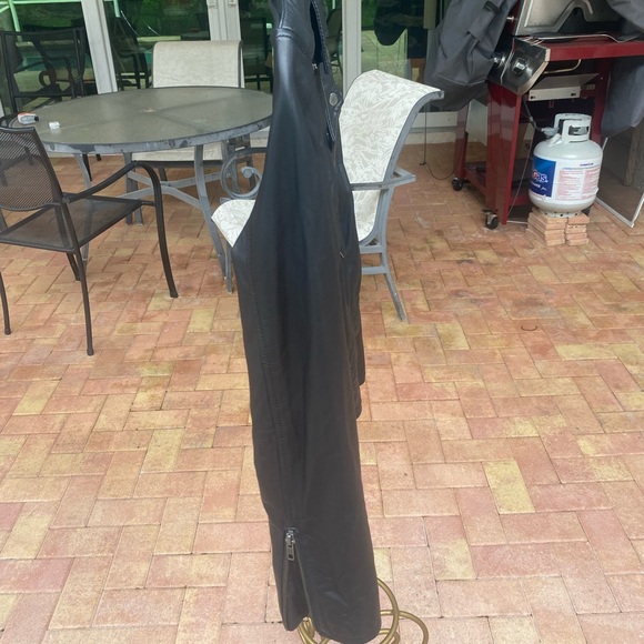 Joie black leather jacket with silver stud detail - Picture 2 of 11